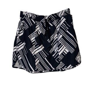 Slazenger Golf Womens Black & White Patterned Skort With Elastic Waist Size M